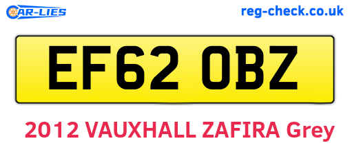 EF62OBZ are the vehicle registration plates.