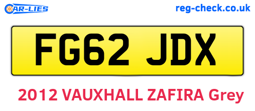 FG62JDX are the vehicle registration plates.