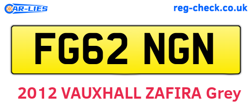 FG62NGN are the vehicle registration plates.