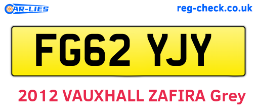 FG62YJY are the vehicle registration plates.