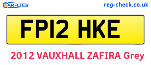 FP12HKE are the vehicle registration plates.