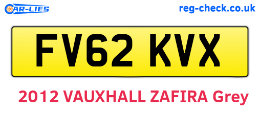 FV62KVX are the vehicle registration plates.