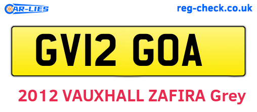 GV12GOA are the vehicle registration plates.