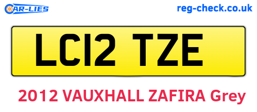 LC12TZE are the vehicle registration plates.