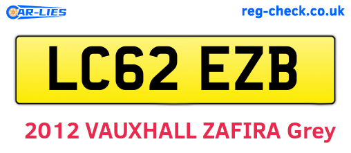 LC62EZB are the vehicle registration plates.