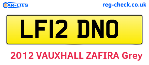 LF12DNO are the vehicle registration plates.