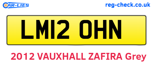 LM12OHN are the vehicle registration plates.