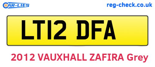 LT12DFA are the vehicle registration plates.