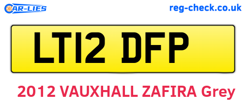 LT12DFP are the vehicle registration plates.