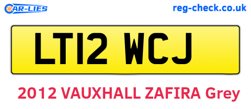 LT12WCJ are the vehicle registration plates.
