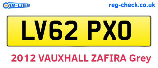 LV62PXO are the vehicle registration plates.