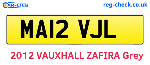 MA12VJL are the vehicle registration plates.