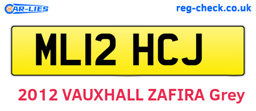 ML12HCJ are the vehicle registration plates.