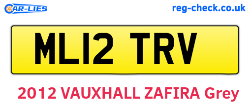 ML12TRV are the vehicle registration plates.