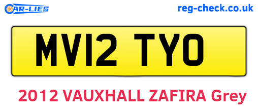 MV12TYO are the vehicle registration plates.