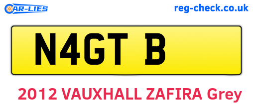 N4GTB are the vehicle registration plates.