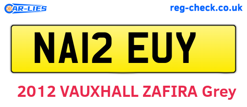 NA12EUY are the vehicle registration plates.