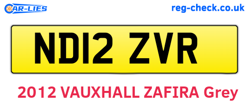 ND12ZVR are the vehicle registration plates.