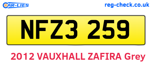 NFZ3259 are the vehicle registration plates.
