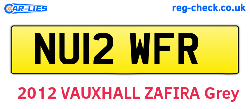 NU12WFR are the vehicle registration plates.