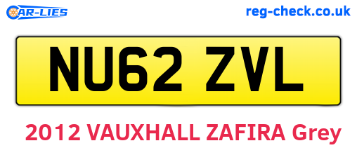 NU62ZVL are the vehicle registration plates.