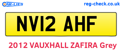 NV12AHF are the vehicle registration plates.