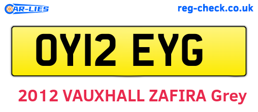 OY12EYG are the vehicle registration plates.