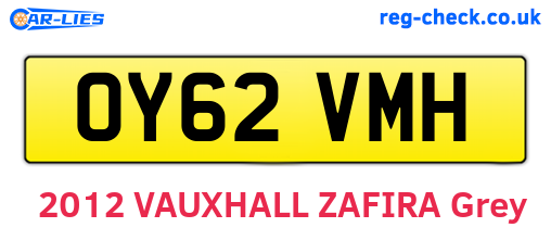 OY62VMH are the vehicle registration plates.