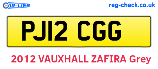 PJ12CGG are the vehicle registration plates.
