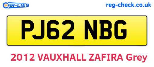 PJ62NBG are the vehicle registration plates.