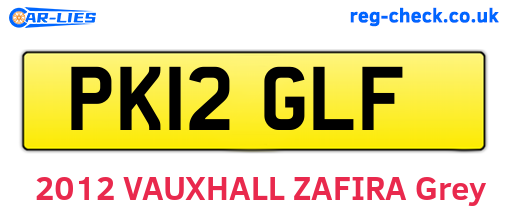 PK12GLF are the vehicle registration plates.