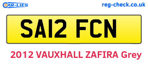 SA12FCN are the vehicle registration plates.