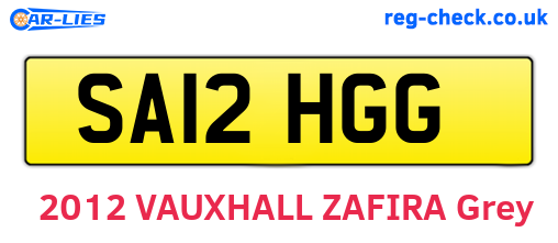 SA12HGG are the vehicle registration plates.