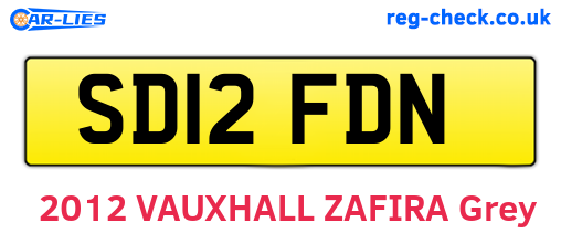 SD12FDN are the vehicle registration plates.