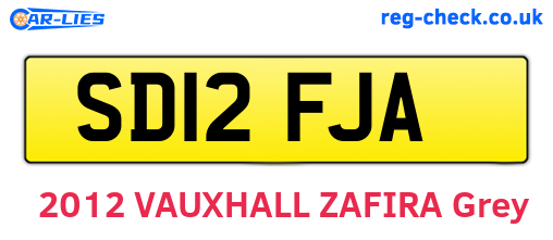 SD12FJA are the vehicle registration plates.