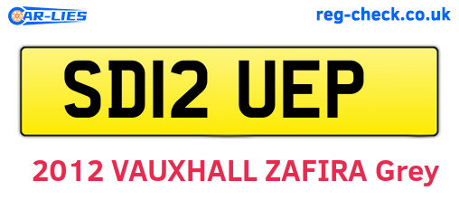 SD12UEP are the vehicle registration plates.