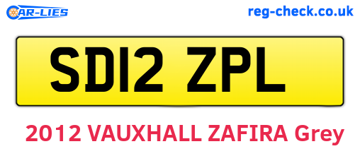 SD12ZPL are the vehicle registration plates.