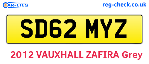 SD62MYZ are the vehicle registration plates.