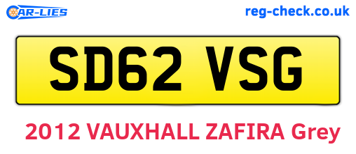 SD62VSG are the vehicle registration plates.