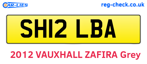 SH12LBA are the vehicle registration plates.
