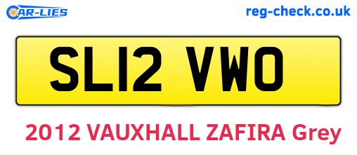 SL12VWO are the vehicle registration plates.