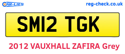 SM12TGK are the vehicle registration plates.