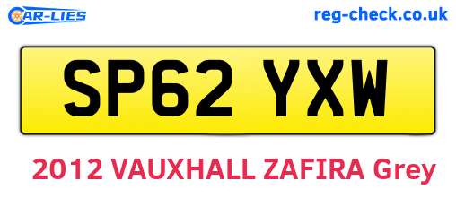 SP62YXW are the vehicle registration plates.