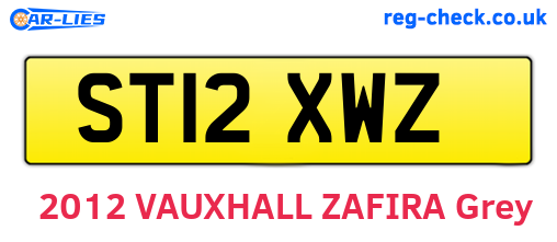 ST12XWZ are the vehicle registration plates.