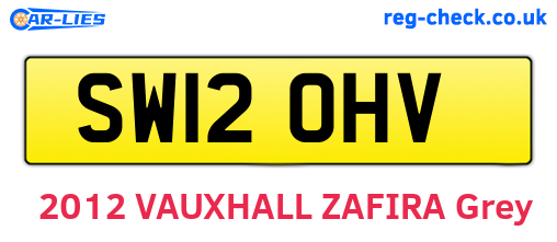 SW12OHV are the vehicle registration plates.