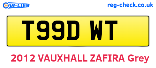 T99DWT are the vehicle registration plates.
