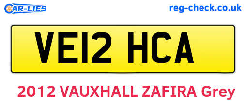 VE12HCA are the vehicle registration plates.