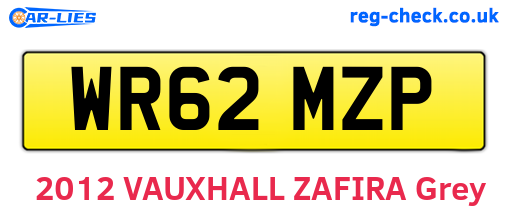 WR62MZP are the vehicle registration plates.