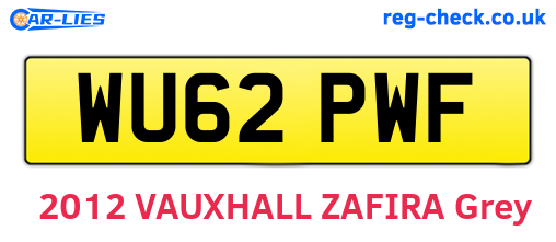 WU62PWF are the vehicle registration plates.