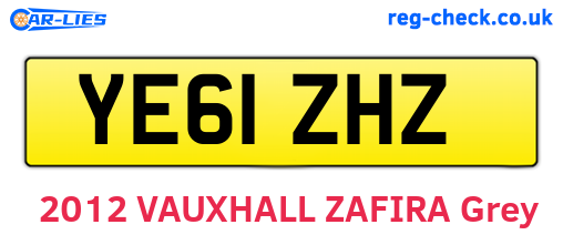 YE61ZHZ are the vehicle registration plates.